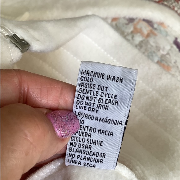 Carol Rose 🌹 Fleece jacket cream color sweater sleeves size S great shape - Picture 7 of 9